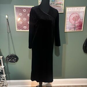 J Jill Black Velvet Dress Size MP 🦄